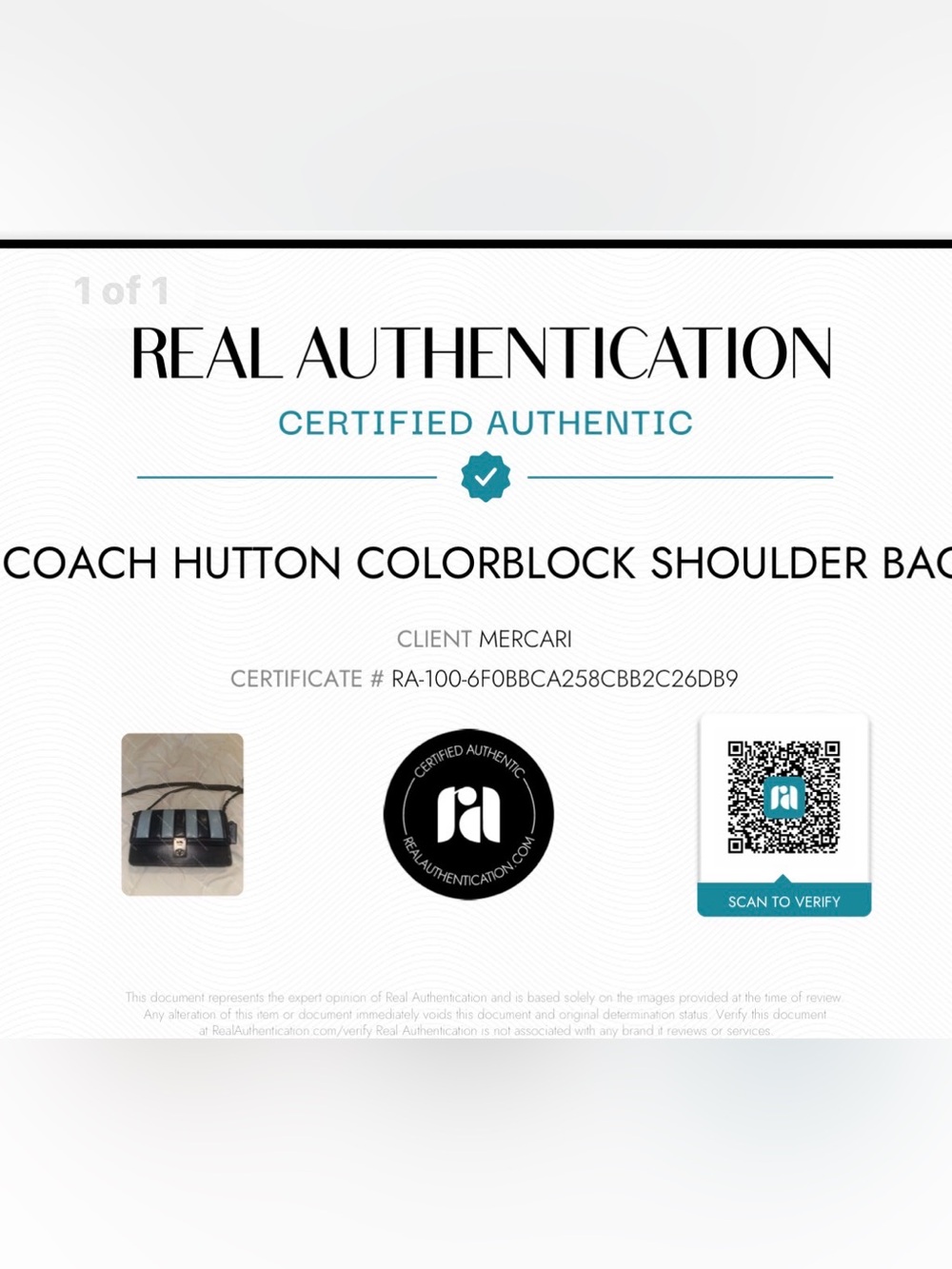 Authentic Coach Hutton Colorblock Shoulder Bag - Picture 10 of 12